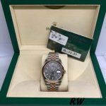Rolex Datejust 126301 Rose Gold Slate Grey Fluted Motif Dial 41MM Mens Replica Watch - Image 6