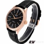 Rolex Cellini Time 50505 Black Leather Strap Black Dial 39mm Mens Replica Watch - Image 13