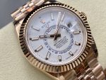 Rolex Sky Dweller 42mm Intense White Dial Fluted Bezel Jubilee Bracelet m336935 0007 - Image 4