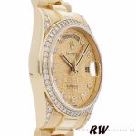 Rolex Day-Date 118388 Yellow Gold Champagne Diamond Dial 36MM Unisex Replica Watch - Image 3