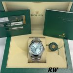 Rolex Day-Date 218206 Ice Blue Dial Platinum 41MM Mens Replica Watch - Image 6