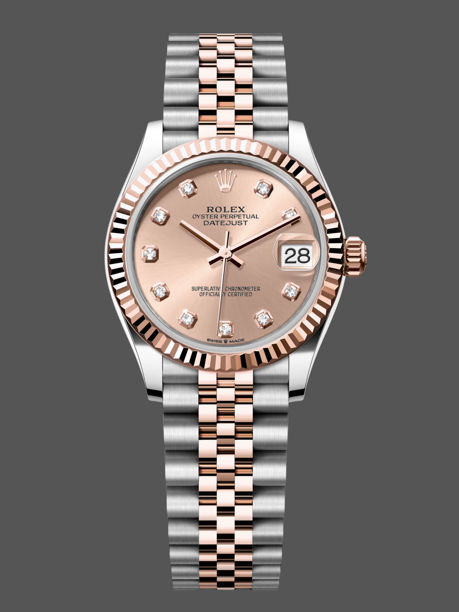 2C647A0B-BB9D-9DBB-6401-77BD347415CB Rolex Datejust 31 Rose Diamond Dial M278271 0024 Women's Watch - Image 1