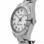 Rolex Oyster Perpetual 177210 Stainless Steel White Roman Dial 31mm Lady Replica Watch - Image 3