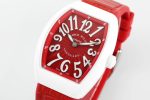 Franck Muller Women's Yacht Red Dial Leather Strap - Image 3