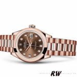 Rolex Datejust 279165 Chocolate Brown Dial Diamond Domed Bezel 28mm Lady Replica Watch - Image 3
