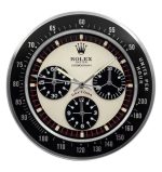 Rolex Daytona Paul Newman Black Logo Wall Clock