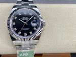 Rolex Datejust 41 Fluted Bezel Black Diamond Dial m126334 0011 Mens Replica Watch - Image 3