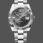 Rolex Datejust m126334 0021 Fluted Bezel Grey Wimbledon Dial 41MM Mens Replica Watch
