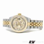 Rolex Datejust 179173 Jubilee Crystal Grey and Champagne Dial 26MM Lady Replica Watch - Image 3