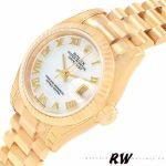 Rolex Datejust 179178 Mother of Pearl White Dial Dial Yellow Gold 26MM Lady Replica Watch - Image 4