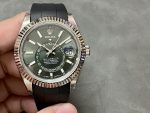 Rolex Sky Dweller 42mm 336239 Rubber Strap Black Dial Men's Watch - Image 3