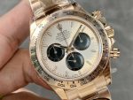 Rolex Cosmograph Daytona 126505 0003 Oyster Bracelet Rose Champagne Dial 40mm Mens Replica Watch - Image 4