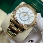 Rolex Sky-Dweller 326938 Yellow Gold White Dial 42mm Mens Replica Watch - Image 2