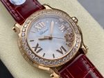Chopard Happy Sport Rose Gold Women's Quartz Watch 278475-3037 - Image 3