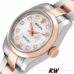 Rolex Datejust 179161 Stainless Steel and Everose Gold Silver jubilee anniversary Dial 26MM Lady Replica Watch - Image 4
