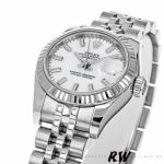 Rolex Datejust 179174 White Index Dial Fluted Bezel 26MM Lady Replica Watch - Image 4