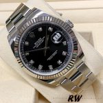 Rolex Datejust 41 Fluted Bezel Black Diamond Dial m126334 0011 Mens Replica Watch - Image 13