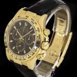 Rolex Cosmograph Daytona 116518 Black Leather Strap 40MM Mens Replica Watch - Image 3