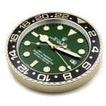 Rolex GMT Master Gold & Green Vintage Wall Clocks - Image 5