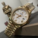Rolex Day-Date 228238 White Roman Dial Fluted Bezel 40mm Mens Replica Watch - Image 6
