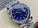 Rolex Datejust 41mm Stainless Steel 126334 Blue Index Jubilee Men's Watch - Image 4