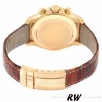 Rolex Daytona 116518 Yellow Gold MOP Dial Brown Strap 40mm Mens Replica Watch - Image 6
