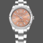 Rolex Oyster Perpetual 177210 Stainless Steel Pink Dial 31mm Lady Replica Watch