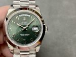 Rolex Day-Date 40mm Arabic Platinum Olive Dial 228206 - Image 3
