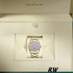Rolex Day Date 118348 Lavender Jade Carousel Dial Yellow Gold 36mm Unisex Replica Watch - Image 6