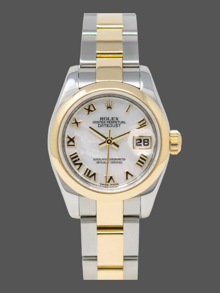 32EFBC1D-D5C0-7FCD-1AF9-12DCE6906D98 Rolex Datejust 179163 Mother of Pearl Roman Dial 26MM Lady Replica Watch - Image 1
