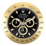 Rolex Daytona Gold & Black Wall Clock
