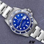 Rolex Submariner Date 116610LN Custom Diamond Stainless Steel Blue Dial 40MM Mens Replica Watch - Image 5