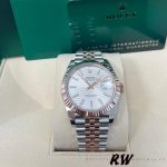 Rolex Datejust 126301 Rose Gold Silver Fluted Motif Dial 41MM Mens Replica Watch - Image 2