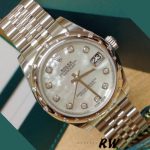 Rolex Datejust 178344 White Mother of Pearl Diamond Dial 31MM Lady Replica Watch - Image 3