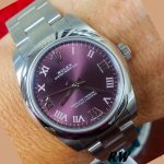 Rolex Oyster Perpetual 177200 Grape Red Dial 31mm Lady Replica Watch - Image 3