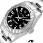 Rolex Oyster Perpetual 176234 Black Roman and Diamond Dial 26MM Lady Replica Watch - Image 4