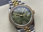 Rolex Datejust 31mm Stainless Steel and Yellow Gold 278383RBR 0016 Green VI Roman Jubilee - Image 4
