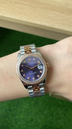 Rolex Datejust 28mm Everose Gold m279381rbr 0015 Aubergine Diamond Lady Watch - Image 2