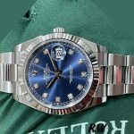 Rolex Datejust 126334 0015 Fluted Bezel Blue Diamond Dial 41MM Mens Replica Watch - Image 14