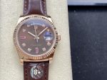 Rolex Day Date 36 Everose Diamond Chocolate 118135 0020 Watch - Image 3