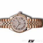 Rolex Datejust 279175 Diamond Pave Dial Rose Gold 28mm Lady Replica Watch - Image 4