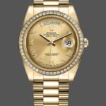 Rolex Day-Date 218348 Champagne Roman Dial 41MM Mens Replica Watch