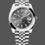Rolex Datejust 41 Stainless Steel Grey Dial Jubilee Band M126300 0008 Men's Watch