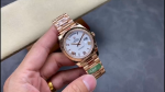 Rolex Day-Date 228235 White Roman Numeral Dial Fluted Bezel 40mm Mens Replica Watch - Image 2