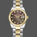 Rolex Datejust 179163 Black Mother of Pearl Dial Domed Dezel 26MM Lady Replica Watch