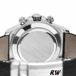 Rolex Daytona 116519 Black Alligator Leather strap White Dial 40mm Mens Replica Watch - Image 4