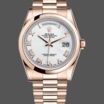 Rolex Day-Date 118205 Everose Gold White Dial 36mm Unisex Replica Watch