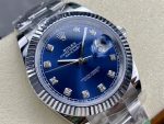 Rolex Datejust 126334 0015 Fluted Bezel Blue Diamond Dial 41MM Mens Replica Watch - Image 4