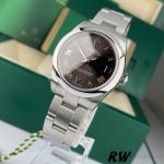 Rolex Oyster Perpetual 177200 Dark Grey Dial Domed Bezel 31mm Lady Replica Watch - Image 2