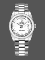 Rolex Day-Date 118206 White Roman Numeral 36mm Unisex Replica Watch